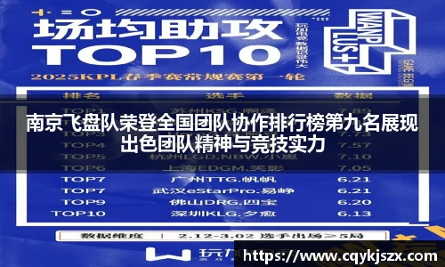 南京飞盘队荣登全国团队协作排行榜第九名展现出色团队精神与竞技实力
